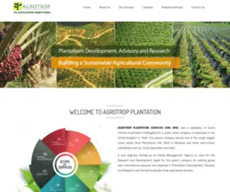 Agrotrop.com(Agrotrop Plantation Services Sdn) Screenshot