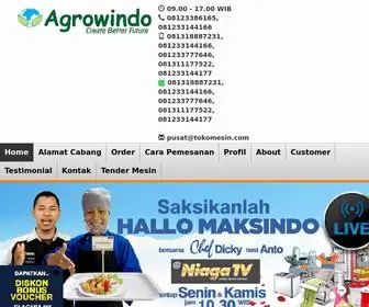 Agrowindo.com(Pabrik Mesin dan Supplyer Alat Mesin Pertanian) Screenshot