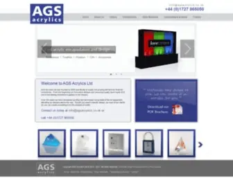 Agsacrylics.co.uk(AGS Acrylics) Screenshot