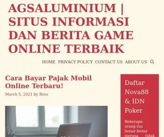 Agsaluminium.com(Situs Informasi dan Berita Game Online Terbaik) Screenshot