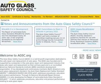 AGSC.org(Auto Glass Safety Council) Screenshot