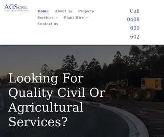 Agscivil.com.au(Civil Construction Companies Brisbane) Screenshot