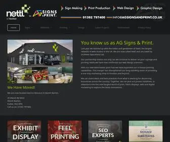 Agsignsandprint.co.uk(Signs Exeter) Screenshot