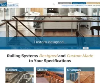 Agsstainless.com(Beautiful Stainless Steel Railing Systems Custom) Screenshot