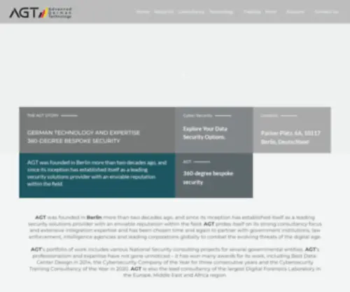 AGT-Technology.com(AGT Cyber Security) Screenshot