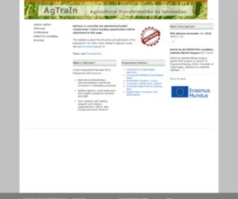 Agtrain.eu(Erasmus Mundus Agtrain) Screenshot