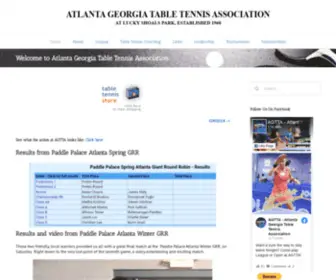 Agtta.org(Atlanta Georgia Table Tennis Association) Screenshot