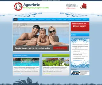 Aguanorte.com(Mantenimiento de piscinas y jardines en Madrid norte) Screenshot