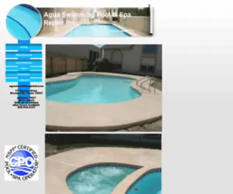 Aguaswimpool.com(Agua Swimming Pool & Spa Repair Inc) Screenshot