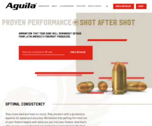 Aguilaammo.com(Aguila Ammunition) Screenshot