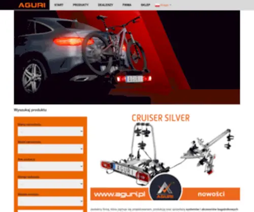 Aguri.pl(Bagażniki samochodowe AGURI Wrocław) Screenshot