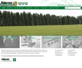 Agvise.com(Soil Testing & Laboratory Services) Screenshot