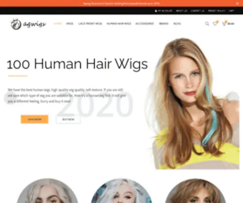 Agwigs.com(Affordable High Quality Cheap Wig For Sale Online Store Realistic) Screenshot