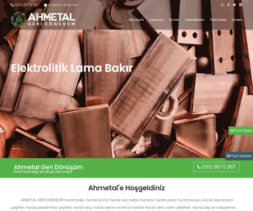 AH-Metal.com(Ahmetal Geri Dönüşüm) Screenshot