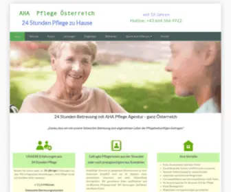 Aha-Pflege.at(24 stunden pflege Österreich) Screenshot