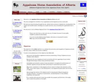 Ahaa.ca(Appaloosa Horse Association of Alberta) Screenshot