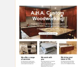 Ahacustom.com(Custom Woodworking) Screenshot