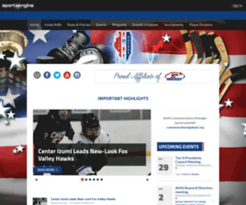 Ahai.org(Amateur Hockey Association Illinois) Screenshot