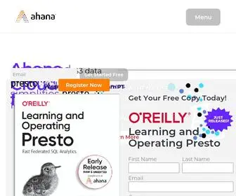 Ahana.io(Data Analytics with Presto) Screenshot