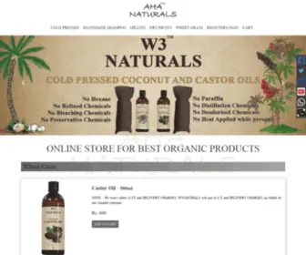 Ahanaturals.com(Aha Naturals) Screenshot