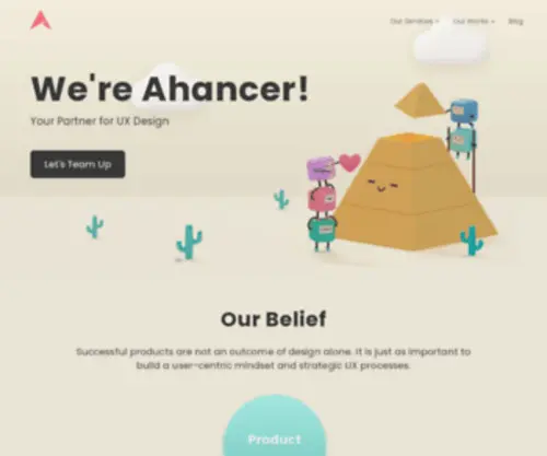 Ahancer.com(Ahancer UX Design Partner) Screenshot