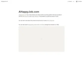 Ahappyjob.com(A Happy Job) Screenshot