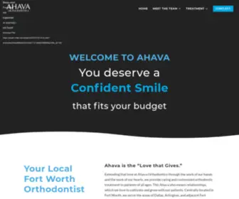 Ahavaortho.com(Fort Worth Orthodontist) Screenshot