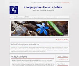 Ahavathachim.org(Congregation Ahavath Achim) Screenshot