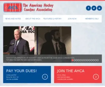 Ahcahockey.com(American Hockey Coaches Association) Screenshot
