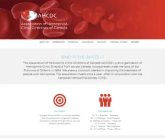 AHCDC.ca(The Association of Hemophilia Clinic Directors of Canada(AHCDC)) Screenshot