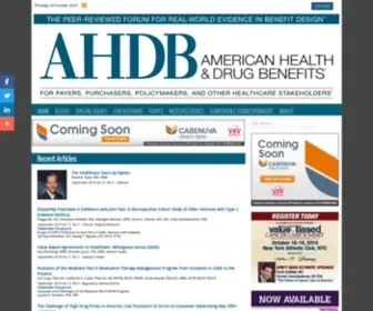 Ahdbonline.com(American Health & Drug Benefits®) Screenshot