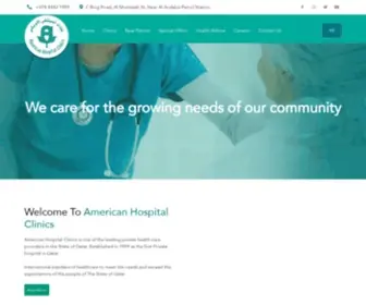 Ahdqatar.com(American Hospital Clinics) Screenshot