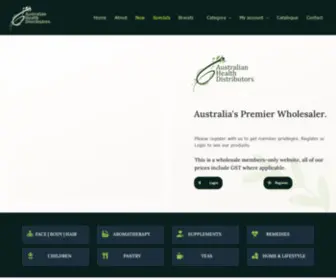 Ahdwholesale.com.au(Australian Health Distributors Wholesale) Screenshot