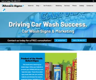 Ahearnsigns.com(Car Wash Signs and Marketing) Screenshot