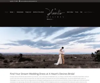 Aheartsdesiresbridal.com(A Heart's Desires Bridal) Screenshot