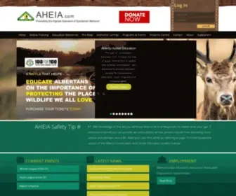 Aheia.com(Educating Albertans on the importance of protecting the wildlife and wild places we all love) Screenshot