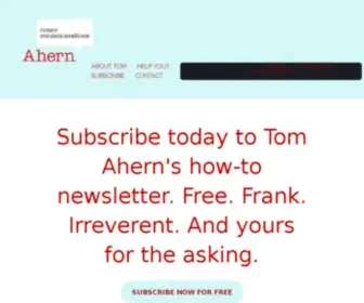 Aherncomm.com(Tom Ahern is "one of the world's leading authorities" on how to speak properly) Screenshot