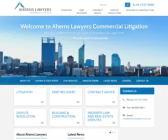 Ahernslawyers.com.au(Aherns Lawyers) Screenshot