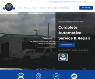 Ahgarage.com(Expert Auto Repair Shop Serving Northeast San Antonio since 1958) Screenshot