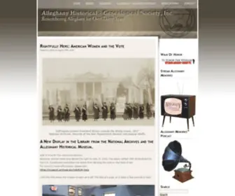 AHGS.org(Alleghany Historical) Screenshot