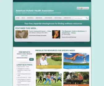 Ahha.org(American Holistic Health Association) Screenshot