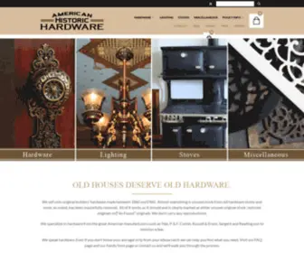 Ahhardware.com(Antique hardware made by America's best hardware manufacturers) Screenshot