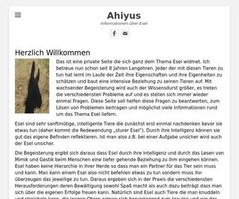 Ahiyus.de(Informationen über Esel) Screenshot