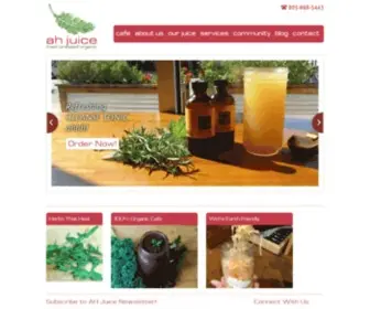 Ahjuice.com(Santa Barbara Juice/AH Juice/Fresh pressed certified organic juice) Screenshot