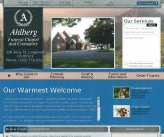 Ahlbergfuneralchapel.com(Ahlberg Funeral Chapel) Screenshot