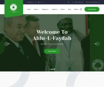 Ahlulfaydah.org(Foundation For Peace And Prosperity) Screenshot