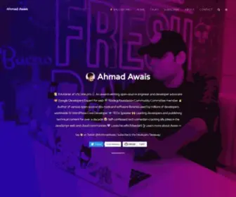 Ahmadawais.com(VP of Developer Relations (Web) Screenshot