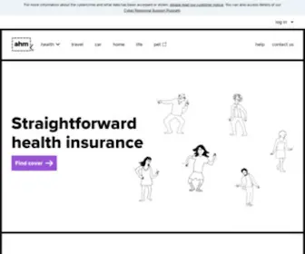 AHM.com.au(Cheap private health insurance) Screenshot