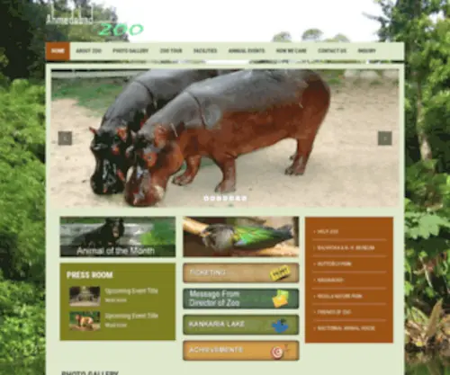 Ahmedabadzoo.in(Kamla Nehru Zoological Garden Kankaria) Screenshot