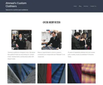 Ahmedscustomclothiers.com(Tailored for comfort and confidence) Screenshot